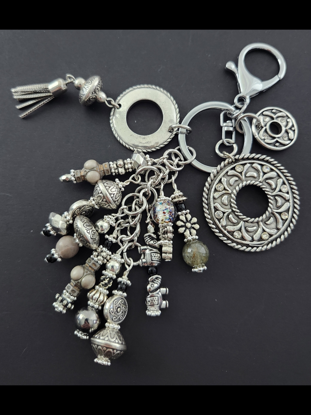 33.  Bohemian Purse Charm or Keychain Handcrafted